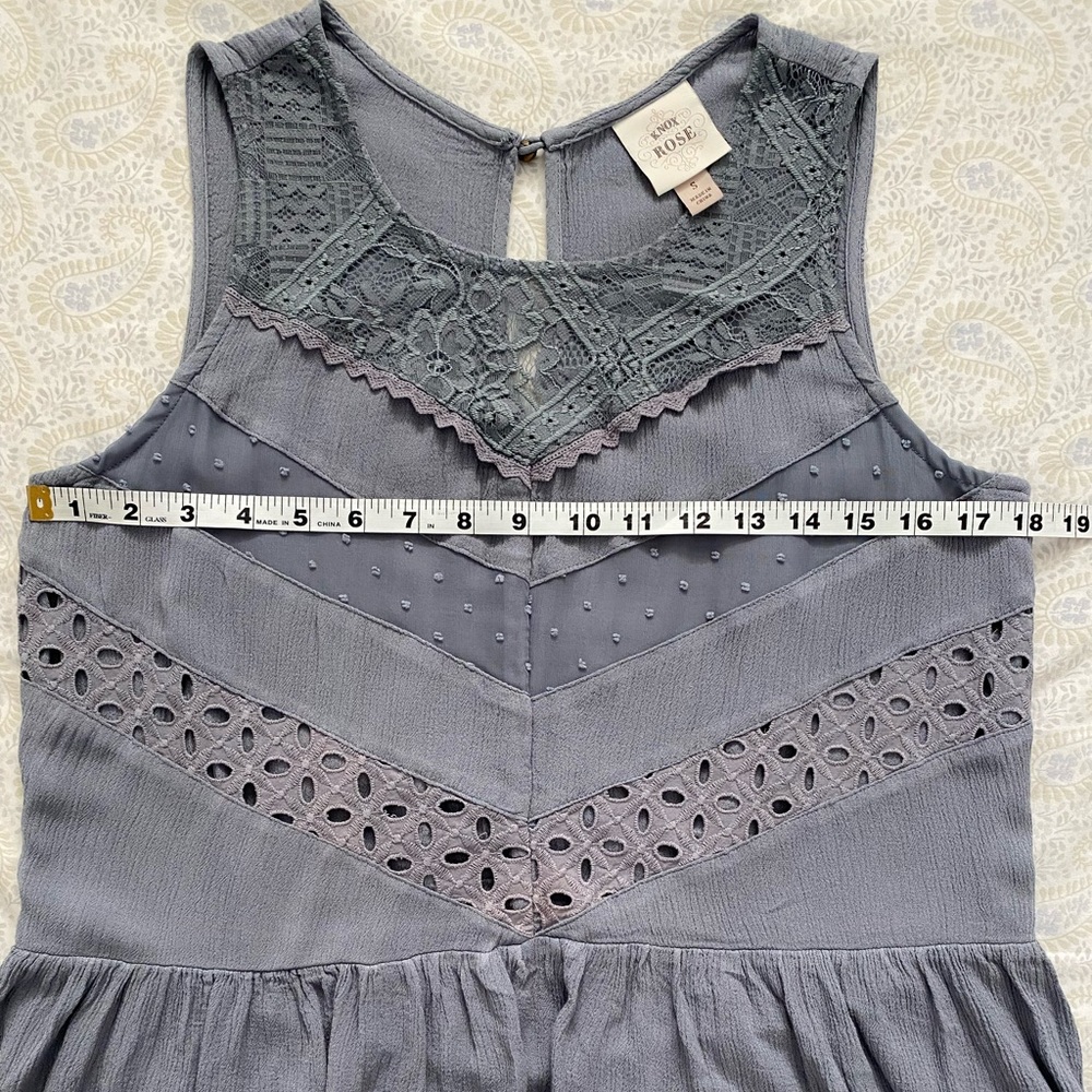 Knox Rose boho mixed print tank top, blue - Picture 3 of 7